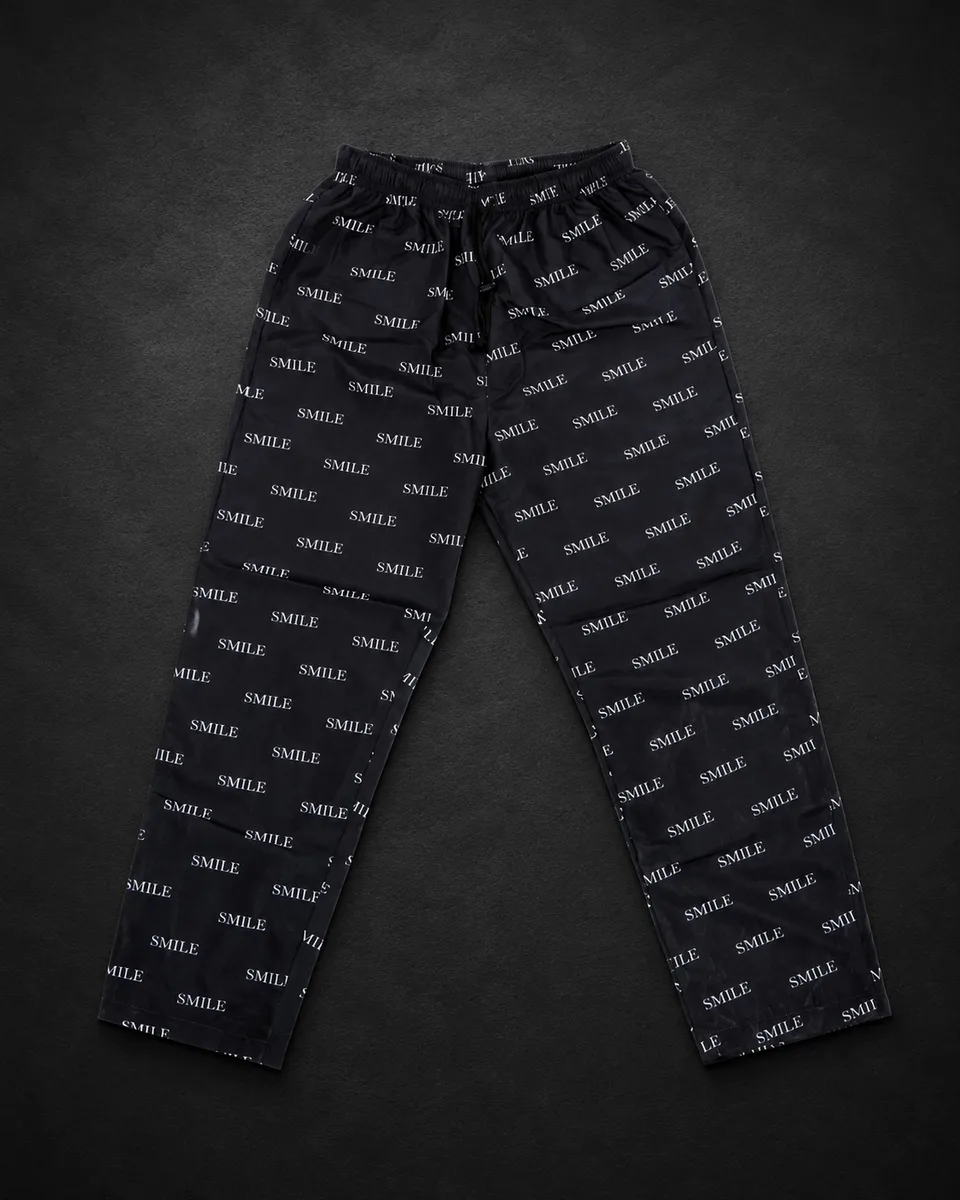 Smile Pants in Black — front view